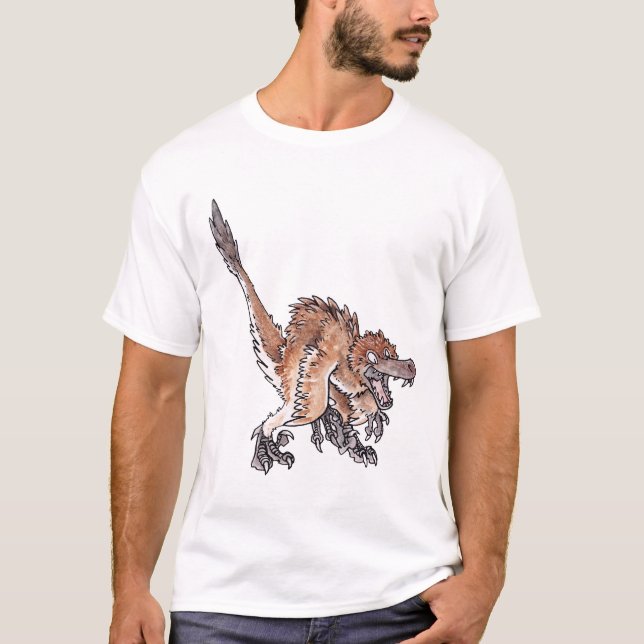 Angry Velociraptor T-Shirt (Front)