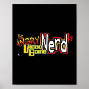 Angry Video Game Nerd Logo Premium  Poster