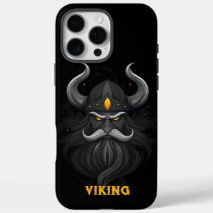 Angry Viking Black iPhone 16 Pro Max Case