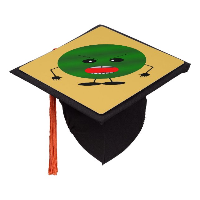 Angry Watermelon by Kenneth Yoncich Graduation Cap Topper (Angled)