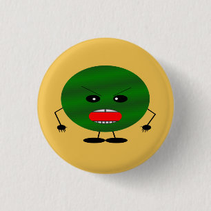 Angry Watermelon Pinback Button