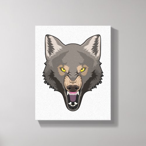 Angry Wolf Canvas Print