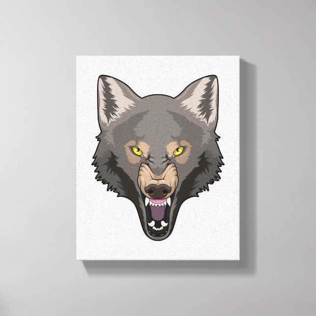 Angry Wolf Canvas Print (Front)