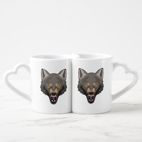 Angry Wolf Coffee Mug Set