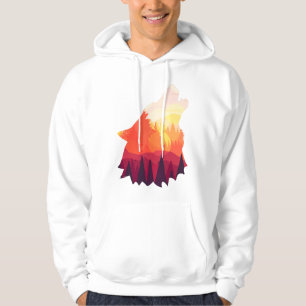 Angry wolf drawing hoodie
