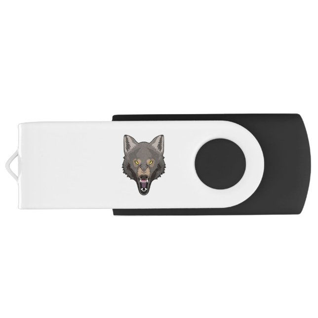 Angry Wolf Flash Drive (Back)