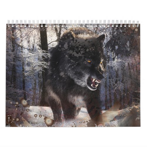 Angry Wolf Forest Calendar