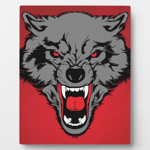 Angry Wolf Plaque