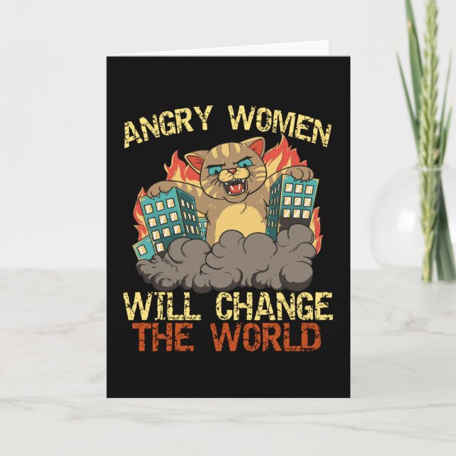 Angry Women Will Change The World Card (Front)