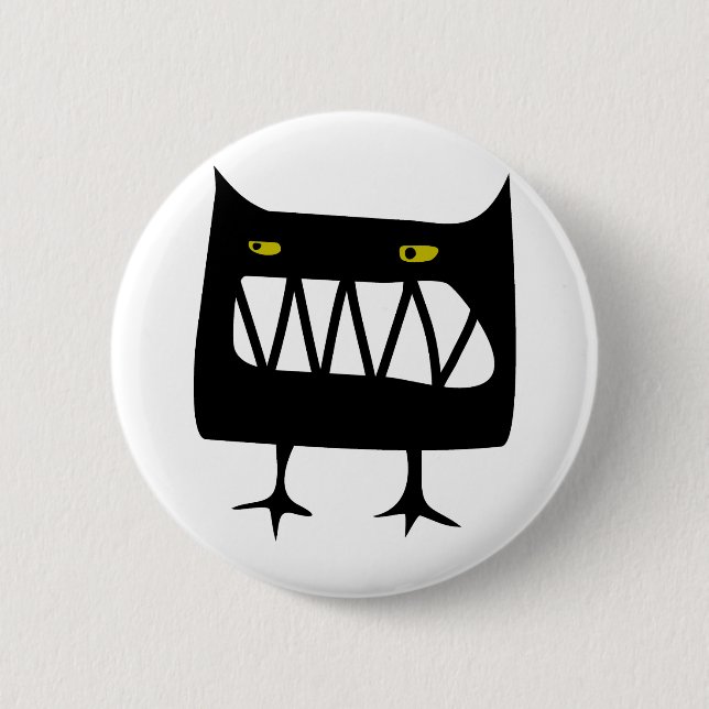Angry Wossum Pinback Button (Front)
