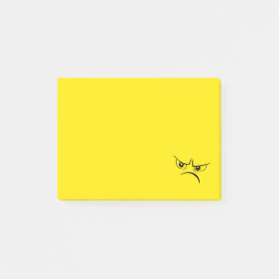 Angry Yellow Face Post-it Notes