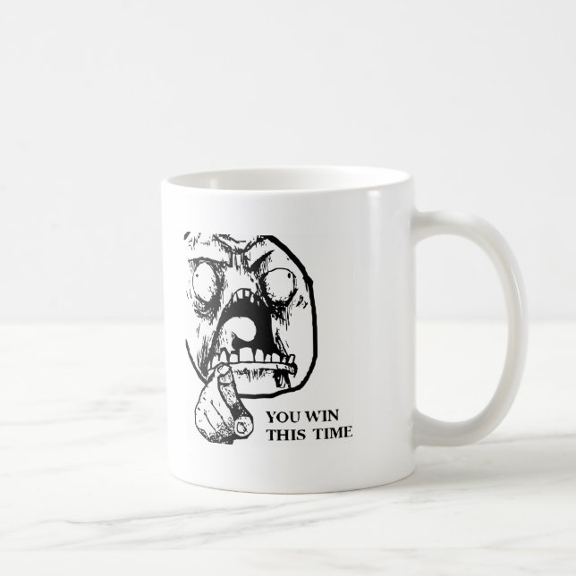 Angry You Win This Time Face Coffee Mug (Right)