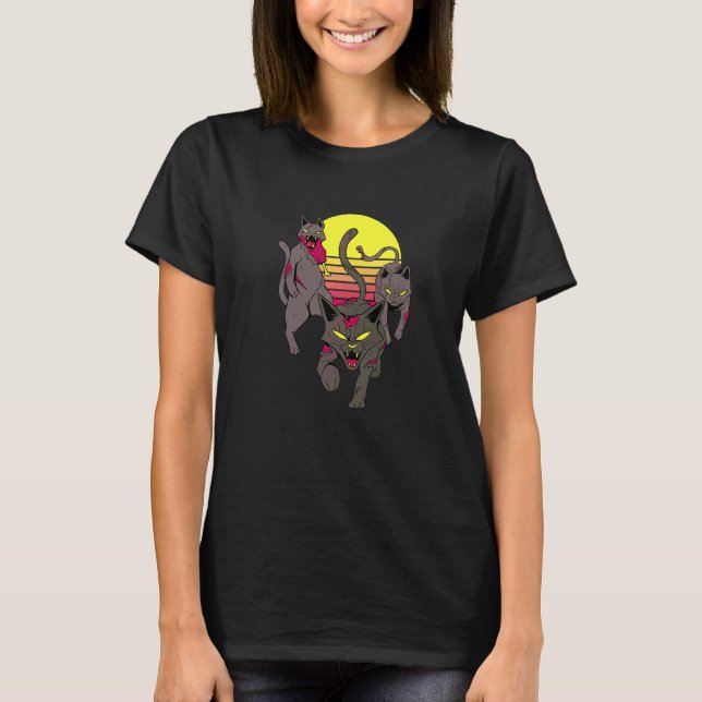 Angry Zombie Cats T-Shirt (Front)