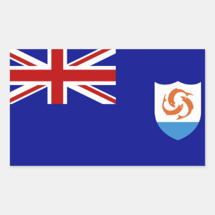 Anguila Flag Rectangular Sticker