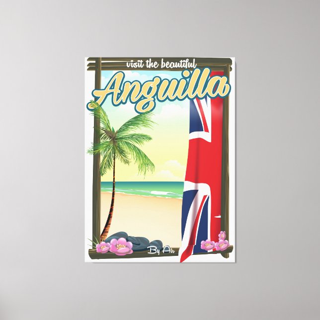 Anguilla British Territory travel poster Canvas Print (Front)