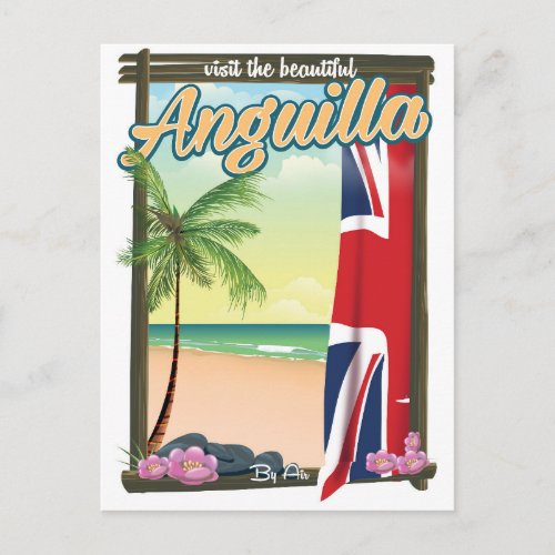Anguilla British Territory travel poster Postcard