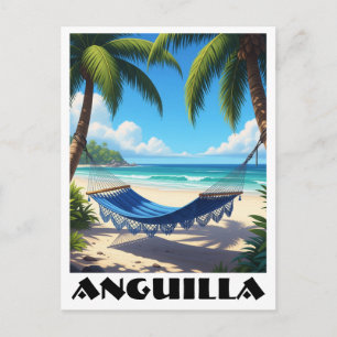 Anguilla Caribbean Beach Hammock Postcard