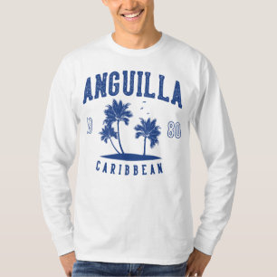 Anguilla Caribbean Palm Tree 1980 T-Shirt