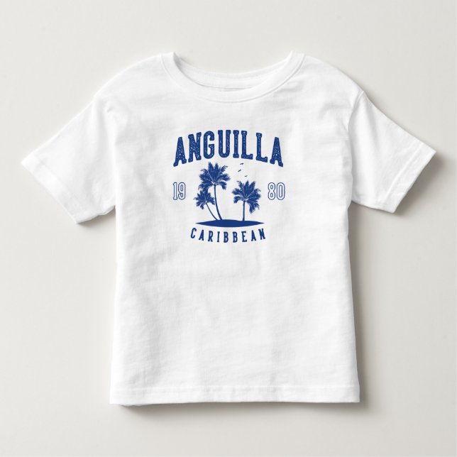 Anguilla Caribbean Palm Tree 1980 Toddler T-shirt (Front)