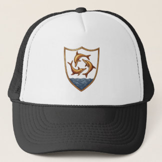 Anguilla coat arms country flag symbol  trucker hat