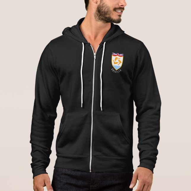 Anguilla coat of arms hoodie (Front)