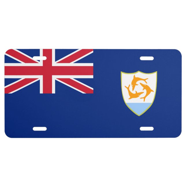 Anguilla flag License Plate (Front)