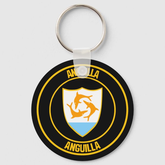 Anguilla Round Emblem Keychain (Front)