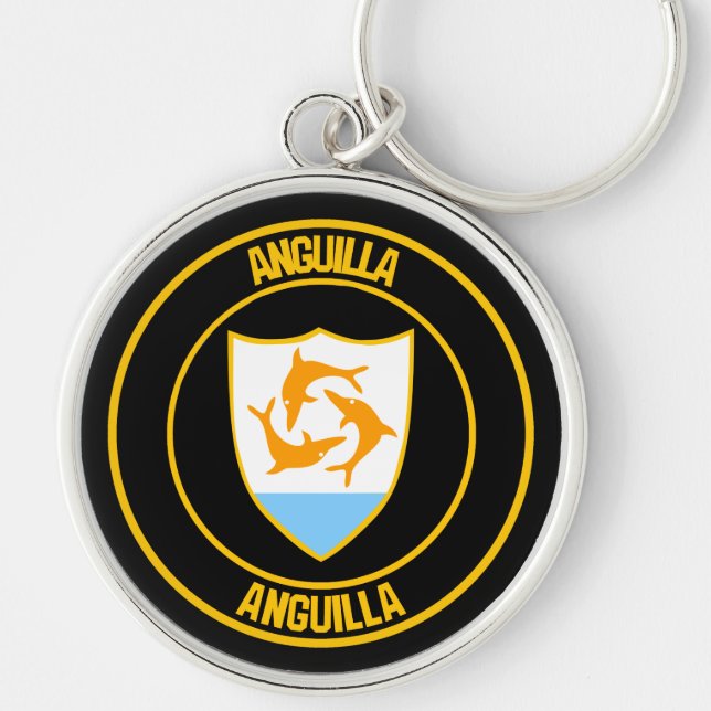 Anguilla Round Emblem Keychain (Front)
