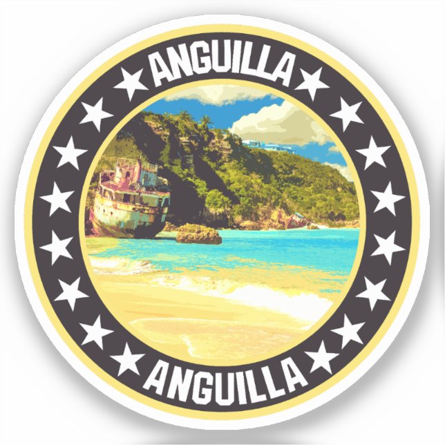 Anguilla                                           sticker (Front)