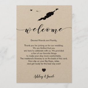 Anguilla Wedding Welcome Letter & Itinerary Card