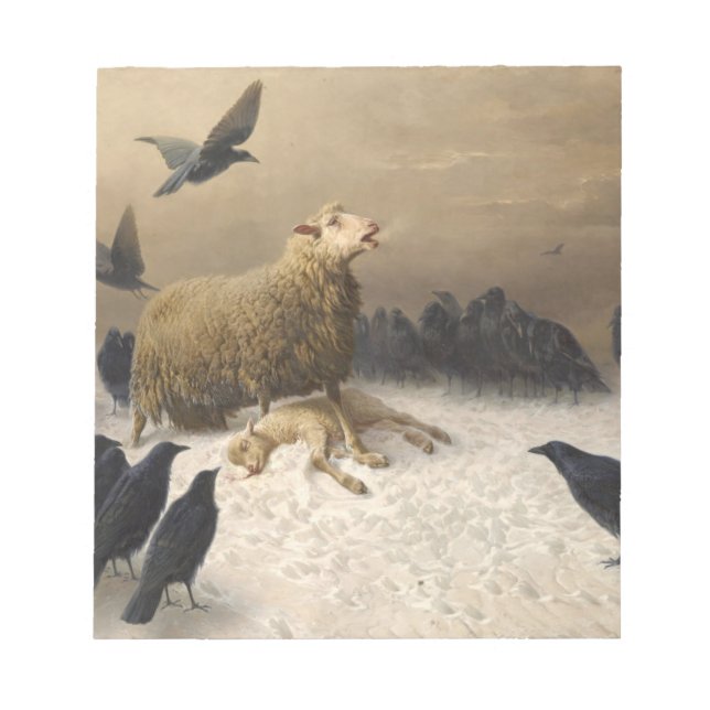 Anguish By August Friedrich Albrecht Schenck 1876 Notepad (Front)