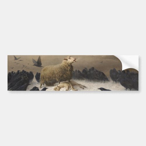 Anguish Sheep with a Dead Lamb Bumper Sticker