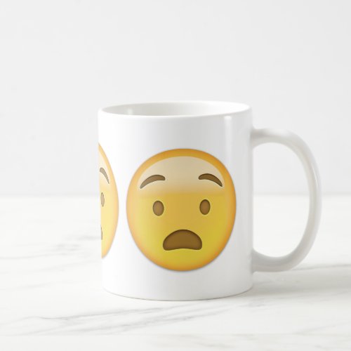Anguished Face Emoji Coffee Mug
