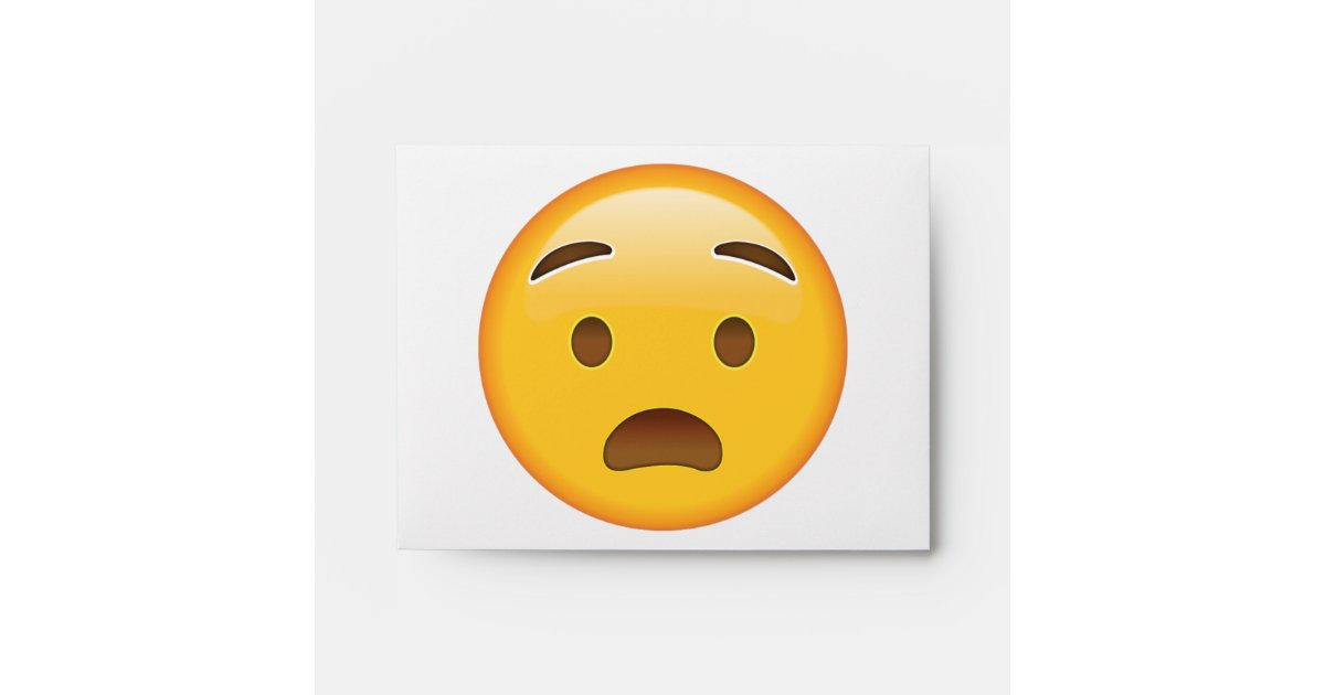 Anguished Face Emoji Envelope Zazzle Com