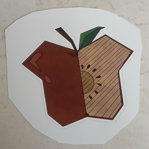 Angular Apple Sticker