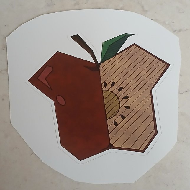 Angular Apple Sticker (Creator Uploaded)