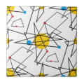 Angular Geometric Retro Pattern Ceramic Tile | Zazzle