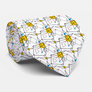 Angular Geometric Retro Pattern Tie