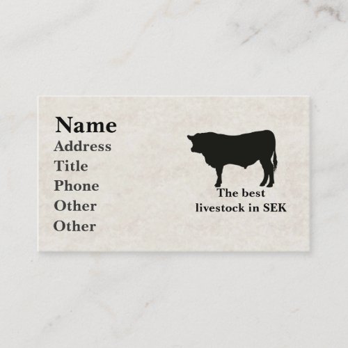 Angus Bull Business Cards