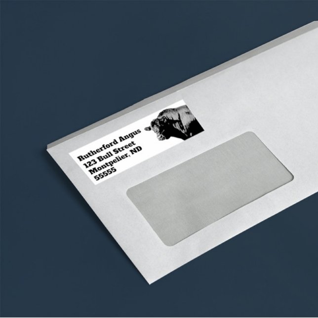 Angus Bull Return Address  Self-inking Stamp (Creator Uploaded)