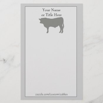 Angus Bull Stationery by Customizables at Zazzle