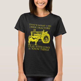 Angus Cow Tractor Thats What I Do T-Shirt