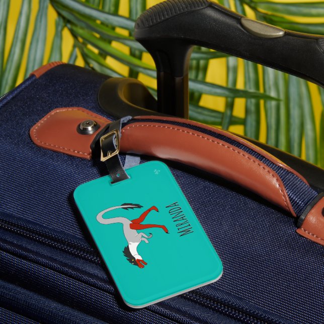 Angus Dinosaur custom name tag (Front Insitu 1)