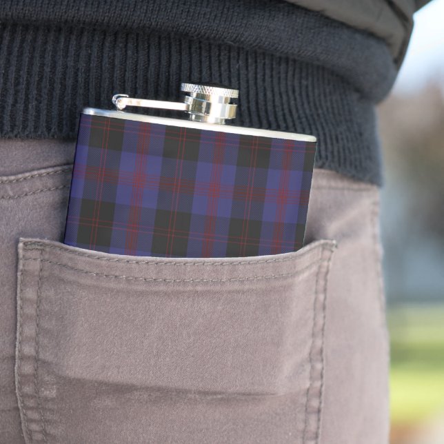 Angus District Highland District Plaid Flask (In Situ)
