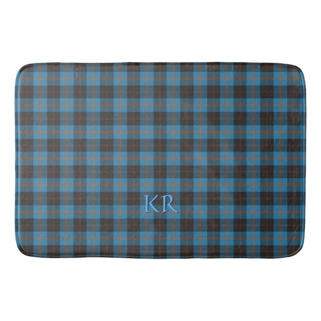 Angus District Tartan with your initials Bath Mat (Front)
