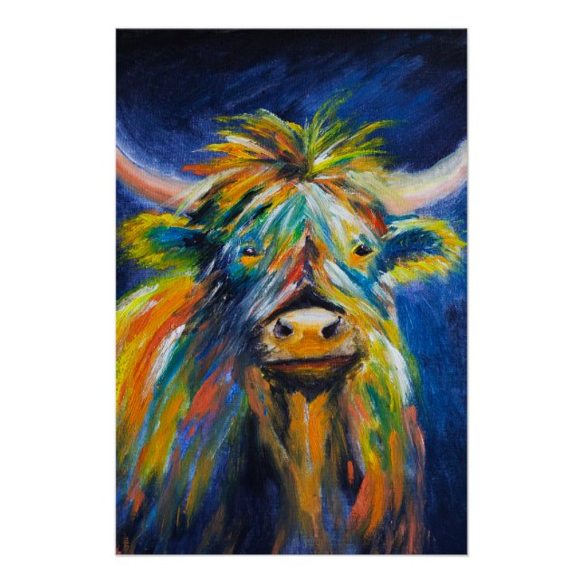 Angus Highland Cow Poster (Front)