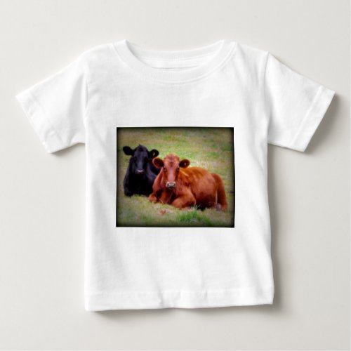 Angus Love _ Pair of Cattle Side by Side Baby T_Shirt