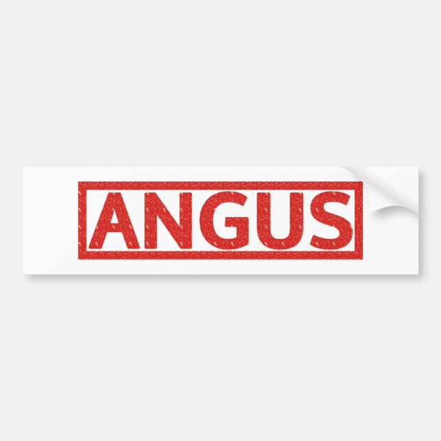 Angus Stamp Bumper Sticker (Front)