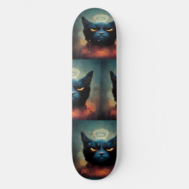 Angus The One True Cat/God Skateboard (Front)