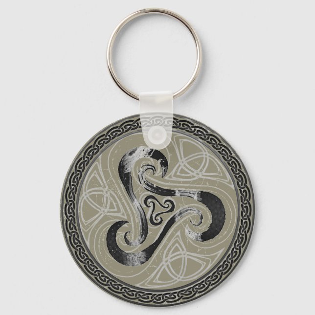 Anhänger keltischer Knoten, celtic Triskele Keychain (Front)